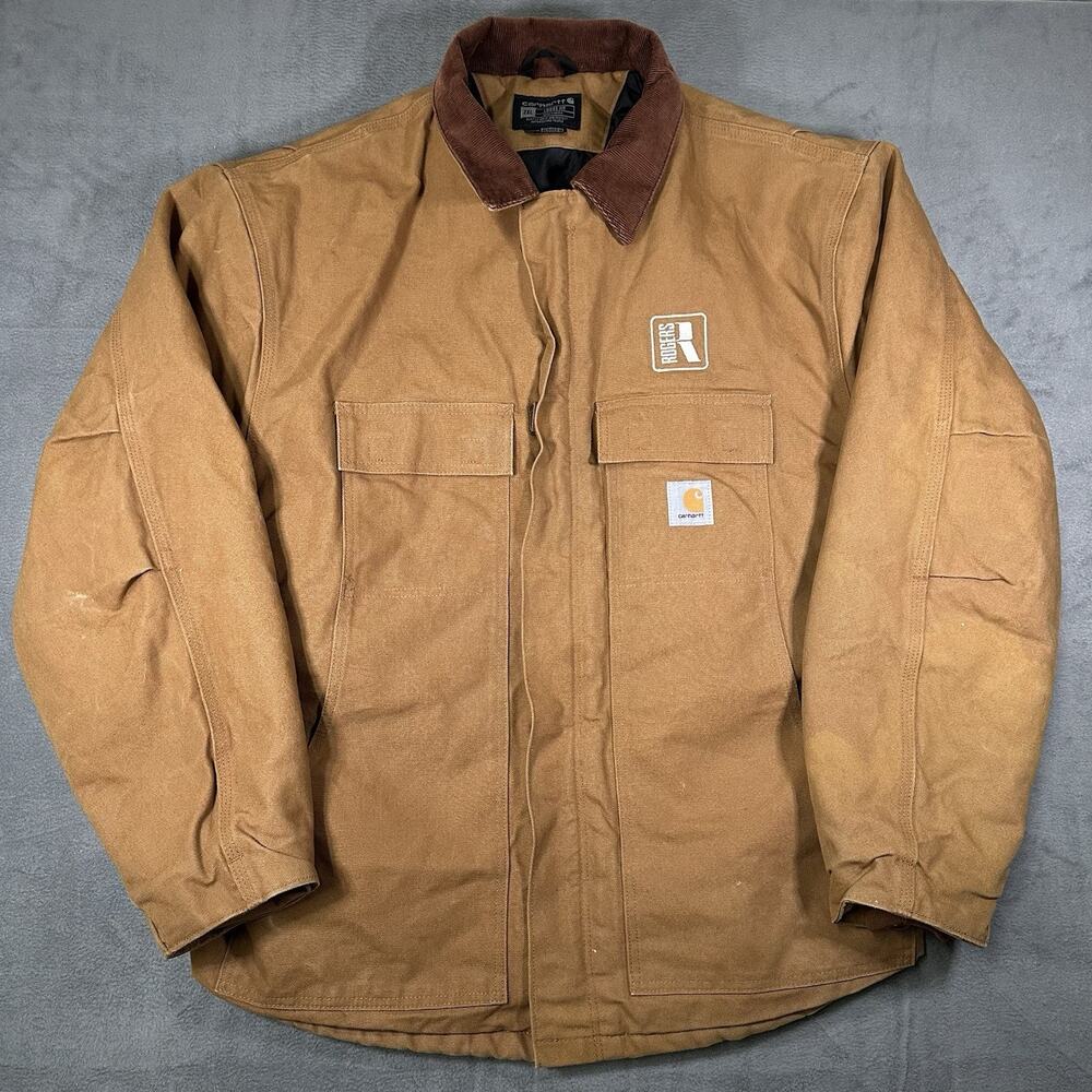 Carhartt C003 BRN Traditional Arctic Quilt Lined Duck Work Jacket Mens 2XL